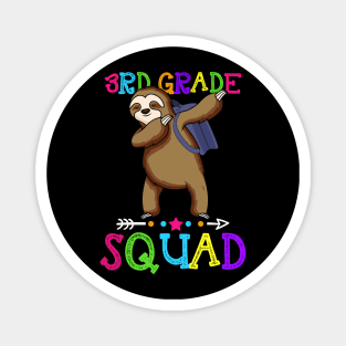 Sloth Team 3rd Grade Squad Teacher Back To School Magnet